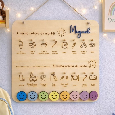 Quadro de Rotinas Personalizado para Crianças