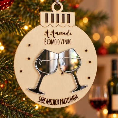 Bola de Natal Bons Amigos