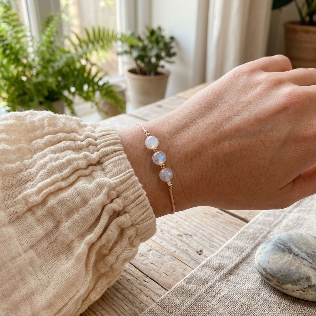 Pulseira Intuição Feminina - Pedra da Lua