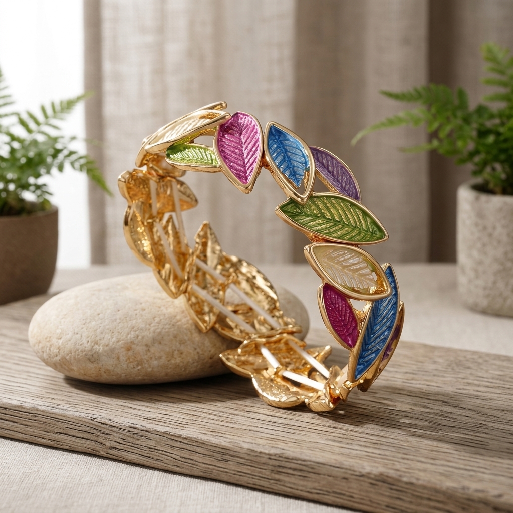 Pulseira Boho Leaf – Primavera/Verão & Design Artístico