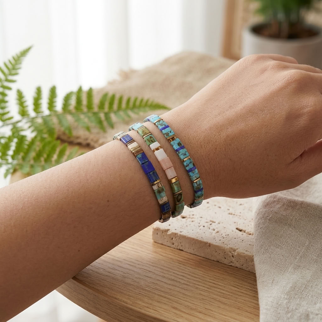 conjunto de pulseiras ajustáveis estilo boémio