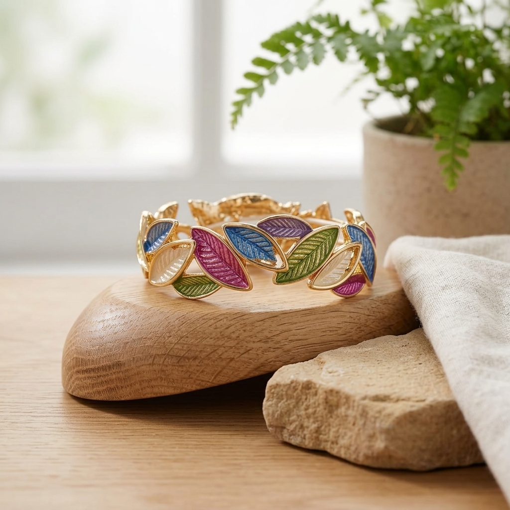 Pulseira Boho Leaf – Primavera/Verão & Design Artístico