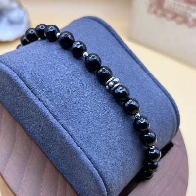 Pulseira em Prata 925 com Ônix Natural - Proteção, Força e Elegância Artesanal