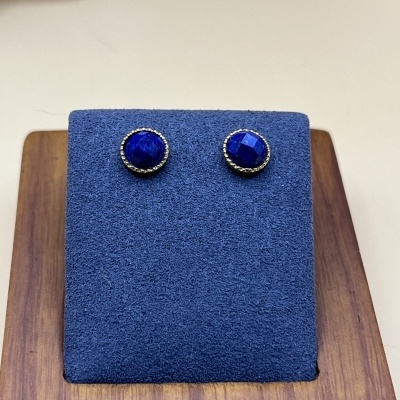 Brincos Dourados com Lápis-Lazúli - Minimalistas, Leves e Intemporais