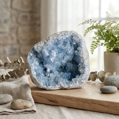 Drusa de Celestina Azul Natural — 9 kg | Madagáscar