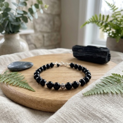 Pulseira em Prata 925 com Ônix Natural - Proteção, Força e Elegância Artesanal
