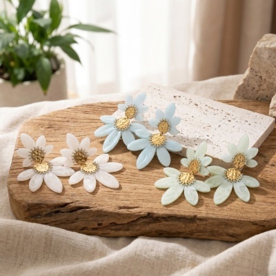 Brincos Pendente Flor – 100% Aço Inoxidável