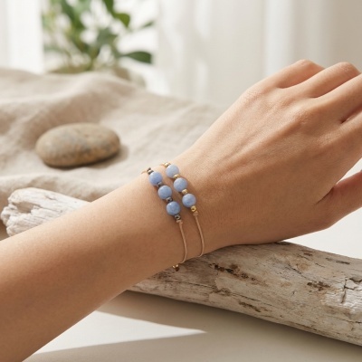 Pulseira Serenidade Azul - Água-Marinha