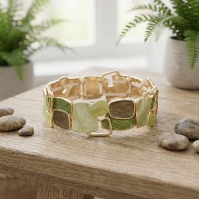 Bracelete Medieval Aurora – Geométrica & Esmaltada