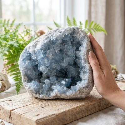 Drusa de Celestina Azul Natural — 9 kg | Madagáscar