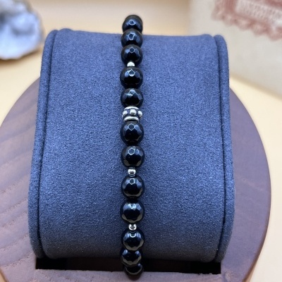 Pulseira em Prata 925 com Ônix Natural - Proteção, Força e Elegância Artesanal