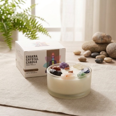 Velas de Cristal para Chakras Grandes - Sete Chakras