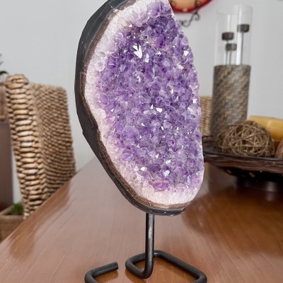 Drusa de Ametista Uruguaia Natural 3,3 kg - Pedra de Proteção e Equilíbrio para Decoração e Terapias