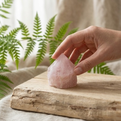 Pontas Semi-polidas de Quartzo Rosa - Beleza Natural e Energia Sutil