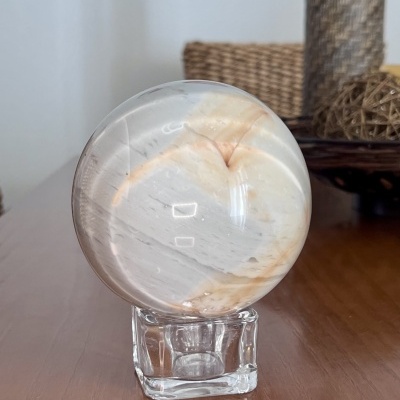 Esfera de Ágata Natural de Madagáscar – 1449 g (100 mm)