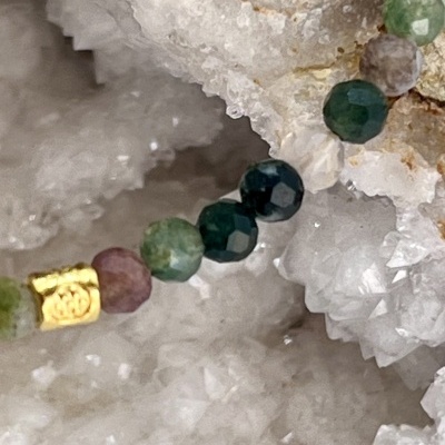 Pulseira de Ágata Indiana e Hematita - Estilo Elegante e Equilíbrio Energético