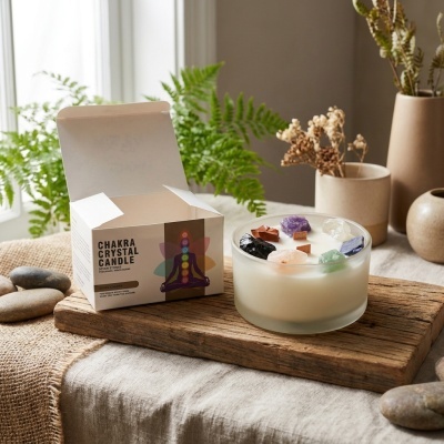 Velas de Cristal para Chakras Grandes - Sete Chakras