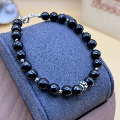 Pulseira em Prata 925 com Ônix Natural - Proteção, Força e Elegância Artesanal