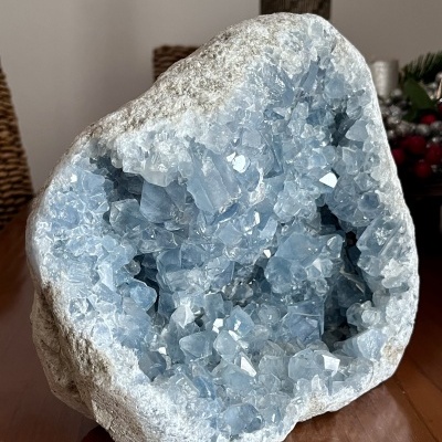 Drusa de Celestina Azul Natural — 9 kg | Madagáscar