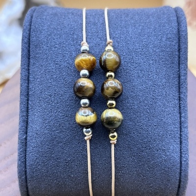 Pulseira Confiança e Coragem - Olho de Tigre