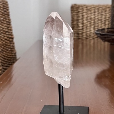 Quartzo Branco com Suporte - Ilumine o Seu Espaço