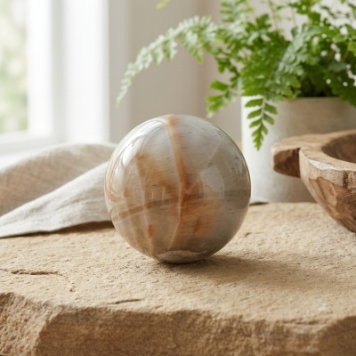 Esfera de Ágata Natural de Madagáscar – 1449 g (100 mm)