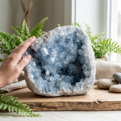 Drusa de Celestina Azul Natural — 9 kg | Madagáscar