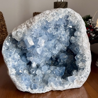 Drusa de Celestina Azul Natural — 9 kg | Madagáscar