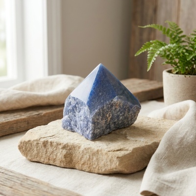 Quartzo Azul - Pontas Semi-Polidas: Um Toque de Serenidade