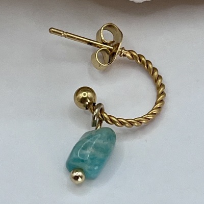 Brincos Fama com Amazonite
