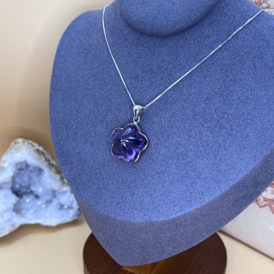 Colar com Ametista Natural em Prata 925