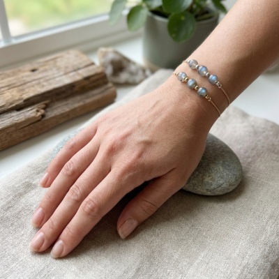 Pulseira Proteção e Intuição - Labradorite