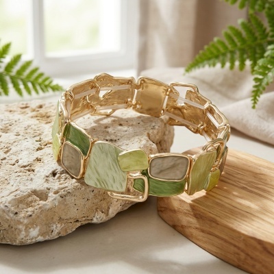Bracelete Medieval Aurora – Geométrica & Esmaltada