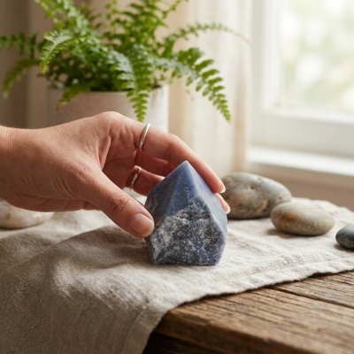 Quartzo Azul - Pontas Semi-Polidas: Um Toque de Serenidade