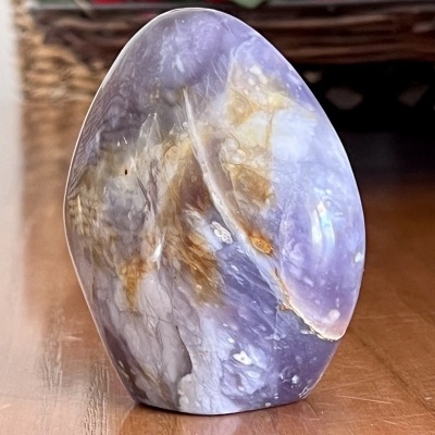 Ametista Polida em Forma Livre – Tons Suaves de Roxo - 286 g