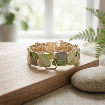Bracelete Medieval Aurora – Geométrica & Esmaltada