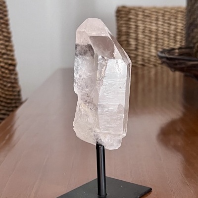 Quartzo Branco com Suporte - Ilumine o Seu Espaço