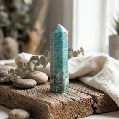 Ponta de Amazonite Polida