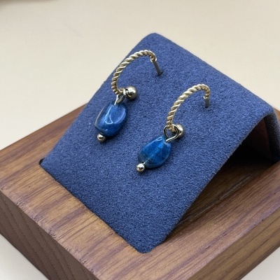 Brincos em Aço Inoxidável com Apatite Natural