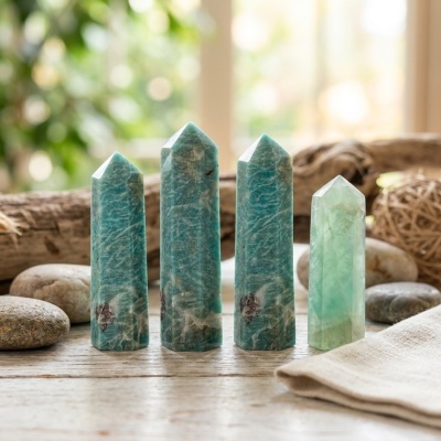 Ponta de Amazonite Polida