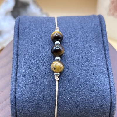 Pulseira Confiança e Coragem - Olho de Tigre