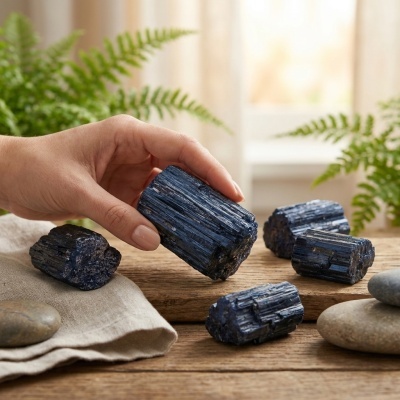 Turmalina Negra Natural — Cristal Bruto de Proteção
