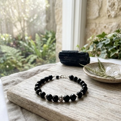 Pulseira em Prata 925 com Ônix Natural - Proteção, Força e Elegância Artesanal