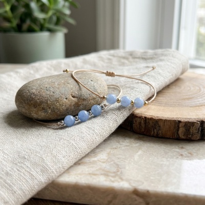 Pulseira Serenidade Azul - Água-Marinha