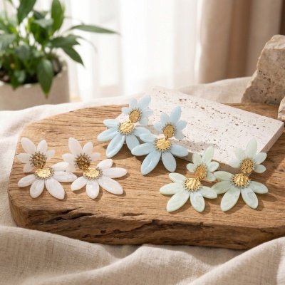 Brincos Pendente Flor – 100% Aço Inoxidável