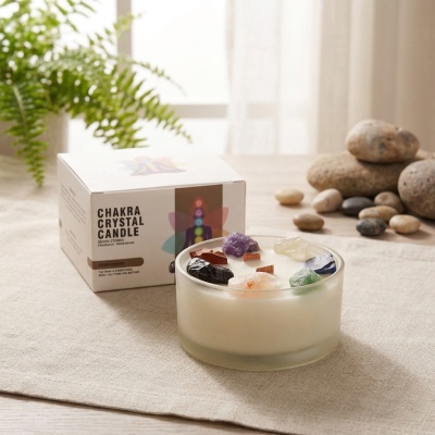 Velas de Cristal para Chakras Grandes - Sete Chakras