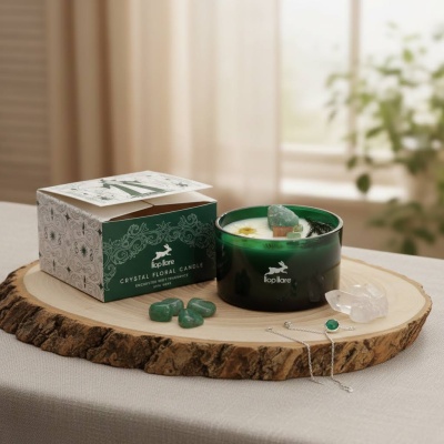 Vela Aromática com Crisântemo de Cristal - Tranquilidade e Conexão
