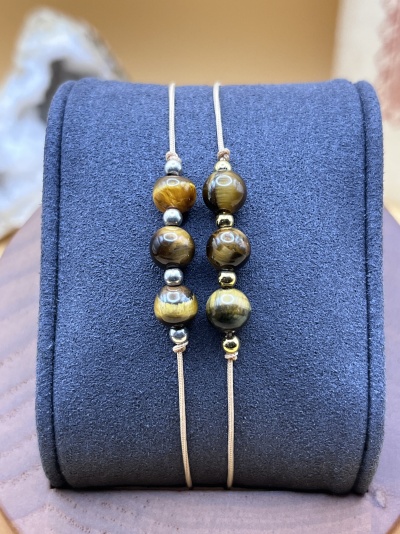 Pulseira Confiança e Coragem - Olho de Tigre