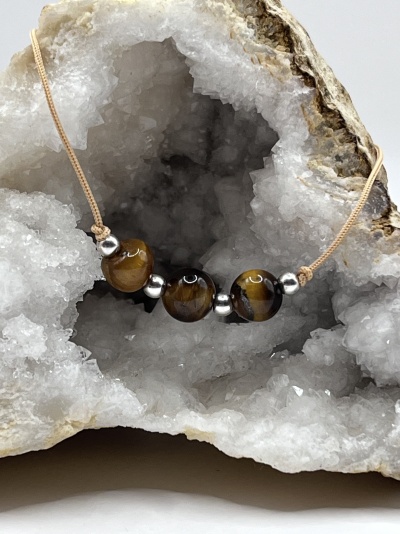 Pulseira Confiança e Coragem - Olho de Tigre