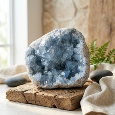 Drusa de Celestina Azul Natural — 9 kg | Madagáscar